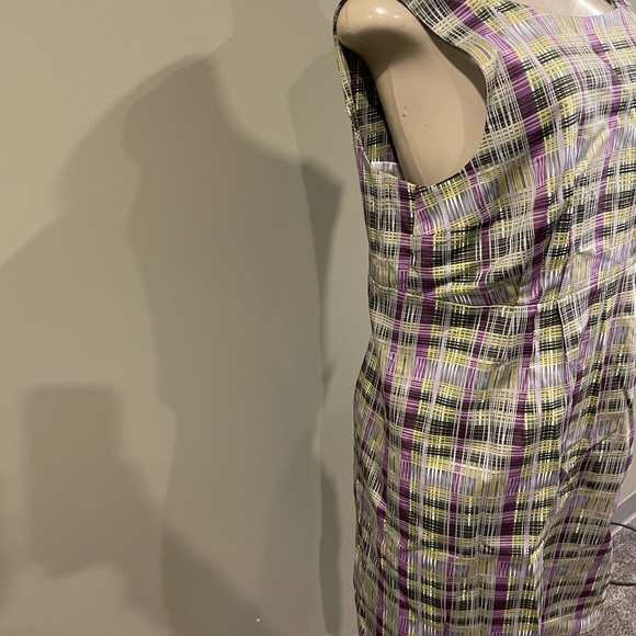 Joe Fresh / large purple and green patterned dress NWT - Picture 4 of 6